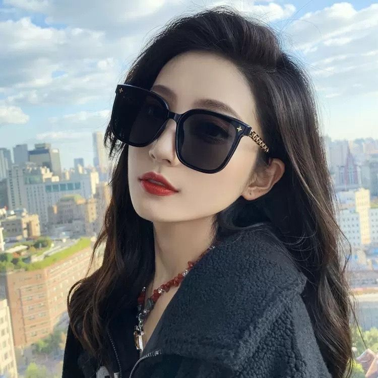 New Korean retro sunglasses, internet celebrity Instagram, trendy, fashionable, personalized, high-end, sunglasses, high-end