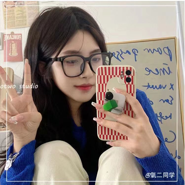 New flat mirror, Xiaohongshu, retro small frame anti blue light glasses, popular face enhancing small box glasses