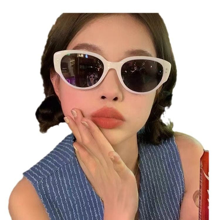 New Korean retro cat eye sunglasses, internet celebrity Instagram, trendy fashion, cross-border personality, high-end sunglasses