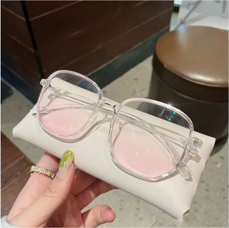 New powder blusher glasses, small red book, plain black frame, large frame, high beauty, pure beauty and lustful style, women's sunglasses