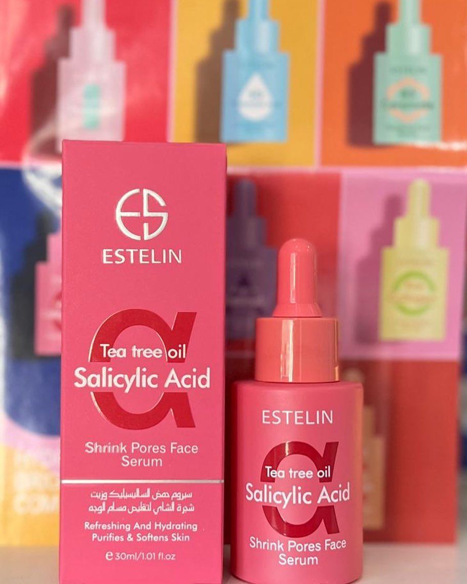 2 Packs Estelin Tea Tree Oil & Salicylic Acid Serum 30ml X 2 Control Excessive Oil Clears Clogged Pores Refreshing And Hydrating Purifies And Softens Skin Face Serum