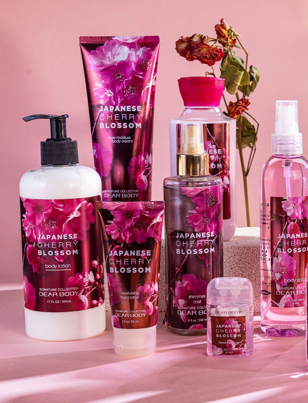 Dear Body Japanese Cherry Blossom Body Lotion 500ml Signature Collections Skin Care Body Care Body Lotions With Vitamin E and Aloe Vera Extracts Body Lotions