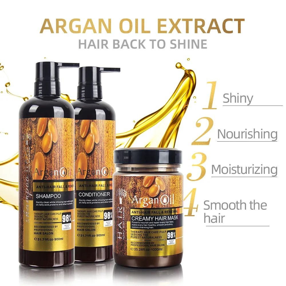 Calodia Argan Oil Hair Conditoner 900ml Nourish Organic Argan Oil Hair Conditioner Color-Protection, Hair-Loss Prevention, Refreshing, Anti-Dandruff, Nourishing, Anti-Itching