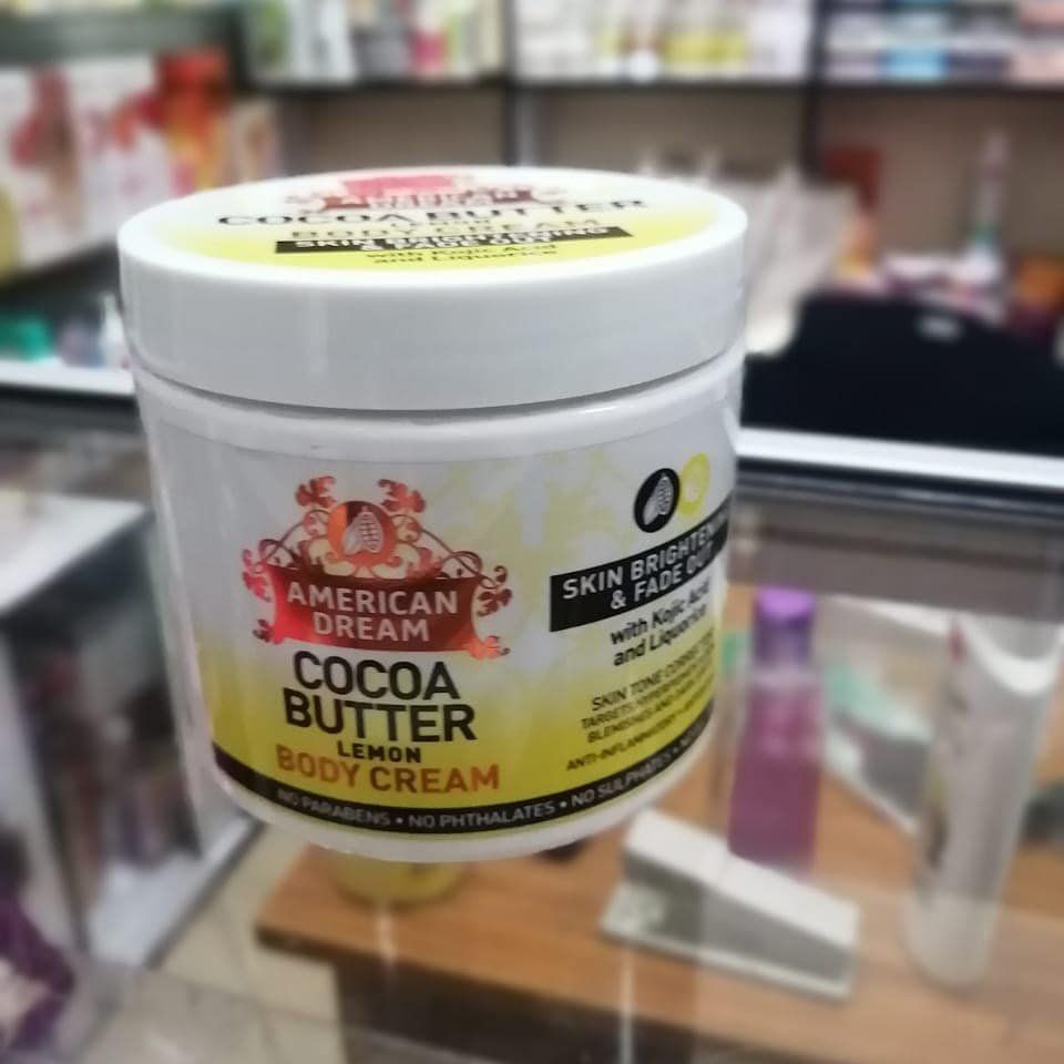 American Dream Cocoa Butter Lemon Cream With Lemon Oil & Vitamin E 500ml American Dream Cocoa Butter Lemon Cream With Lemon Oil & Vitamin E 500ml American Dream Cocoa Butter Lemon Cream With Lemon Oil