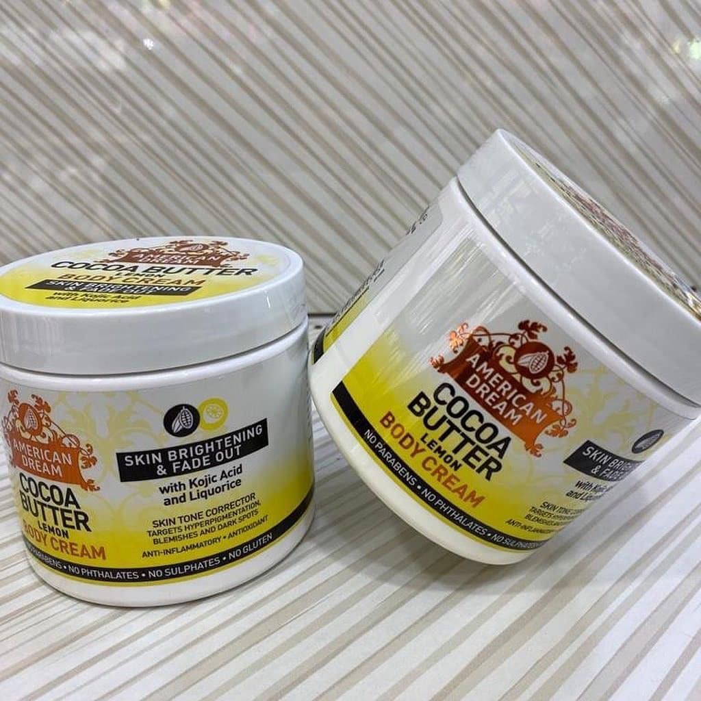 American Dream Cocoa Butter Lemon Cream With Lemon Oil & Vitamin E 500ml American Dream Cocoa Butter Lemon Cream With Lemon Oil & Vitamin E 500ml American Dream Cocoa Butter Lemon Cream With Lemon Oil