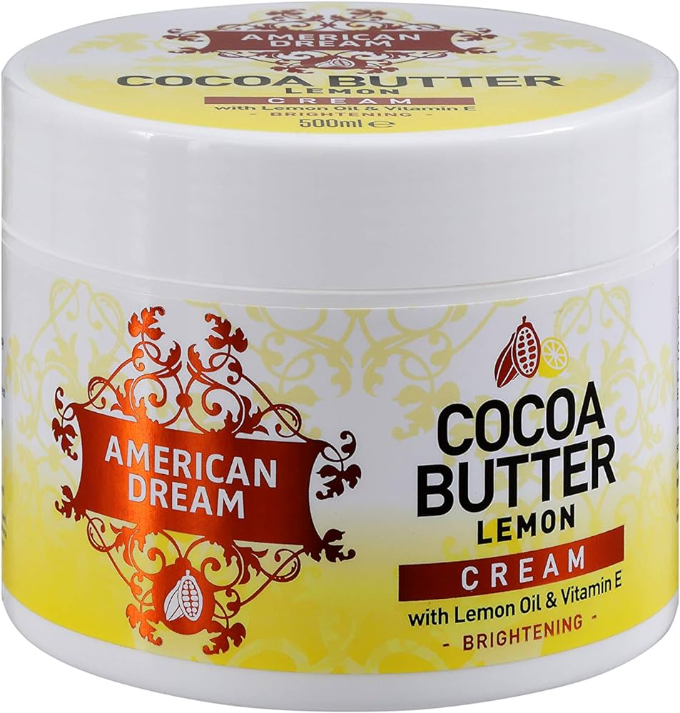 American Dream Cocoa Butter Lemon Cream With Lemon Oil & Vitamin E 500ml American Dream Cocoa Butter Lemon Cream With Lemon Oil & Vitamin E 500ml American Dream Cocoa Butter Lemon Cream With Lemon Oil