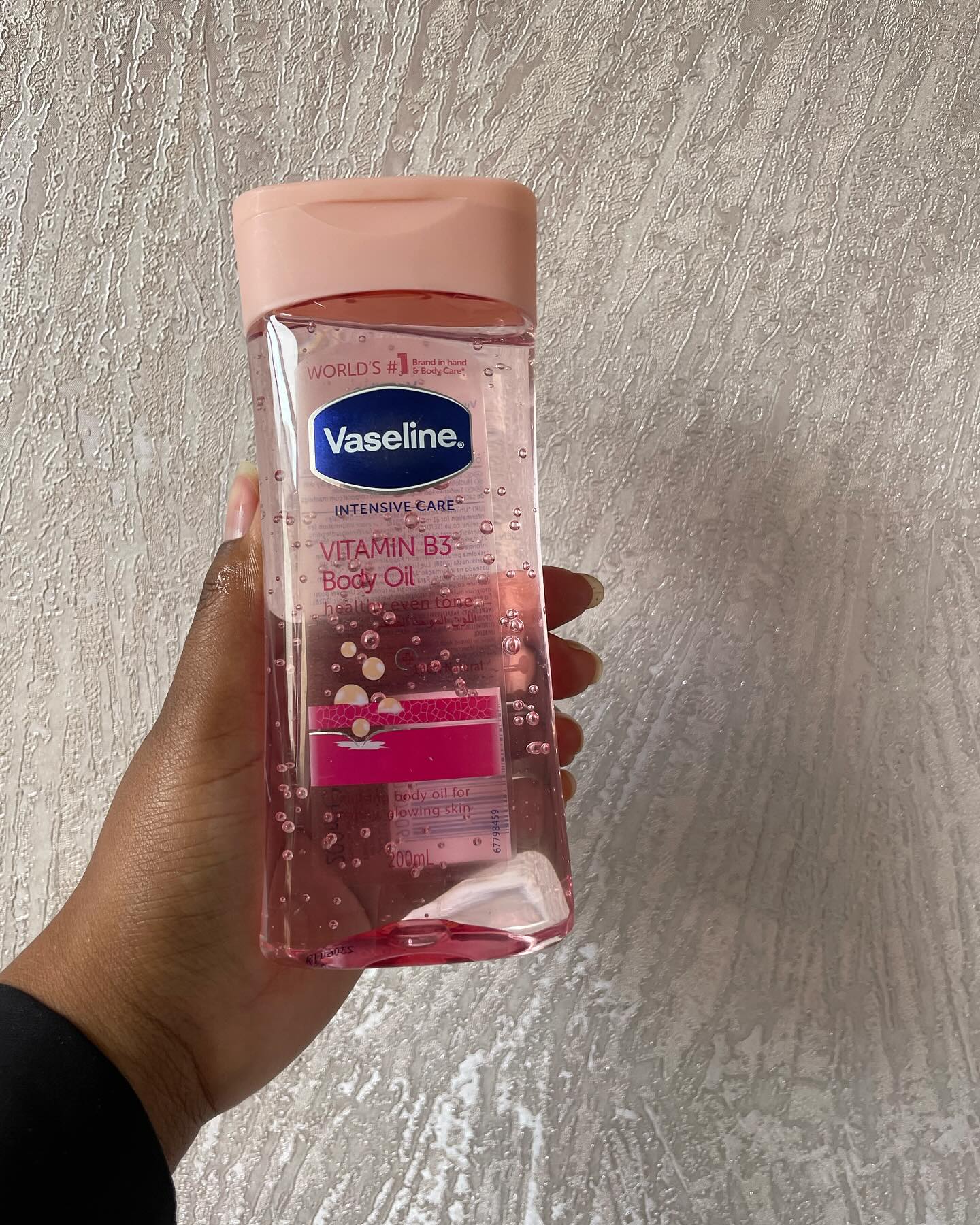 Vaseline VITAMIN B3 Intensive Care  Body Oil 400ml Glowing Skin 3 As Picture Count Body Gel Oil Body Oil Made with 100% Pure Cocoa Butter + Replenishing Oils 6.8oz