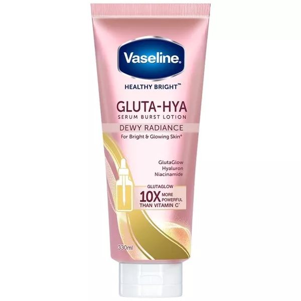 Vaseline Gluta-Hya Serum Burst Lotion 3-Pack – Flawless Bright 330ml + Dewy Radiance 330ml + Overnight Radiance Repair 330ml – Brightening Body Lotion Trio with GlutaGlow, Hyaluron & Pro-Retinol
