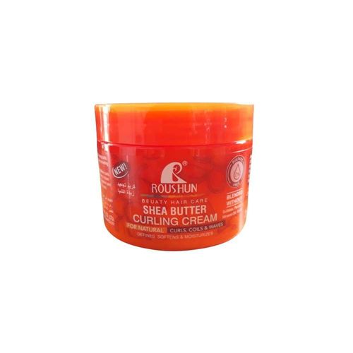 Roushun Shea Butter Curling Cream 500g For Natural Curly Hair Deep Moisture Anti Frizz Repair Strengthen & Define Curls With Coconut Oil Hydrating Styling Cream For Soft Shiny Strong Healthy Hair