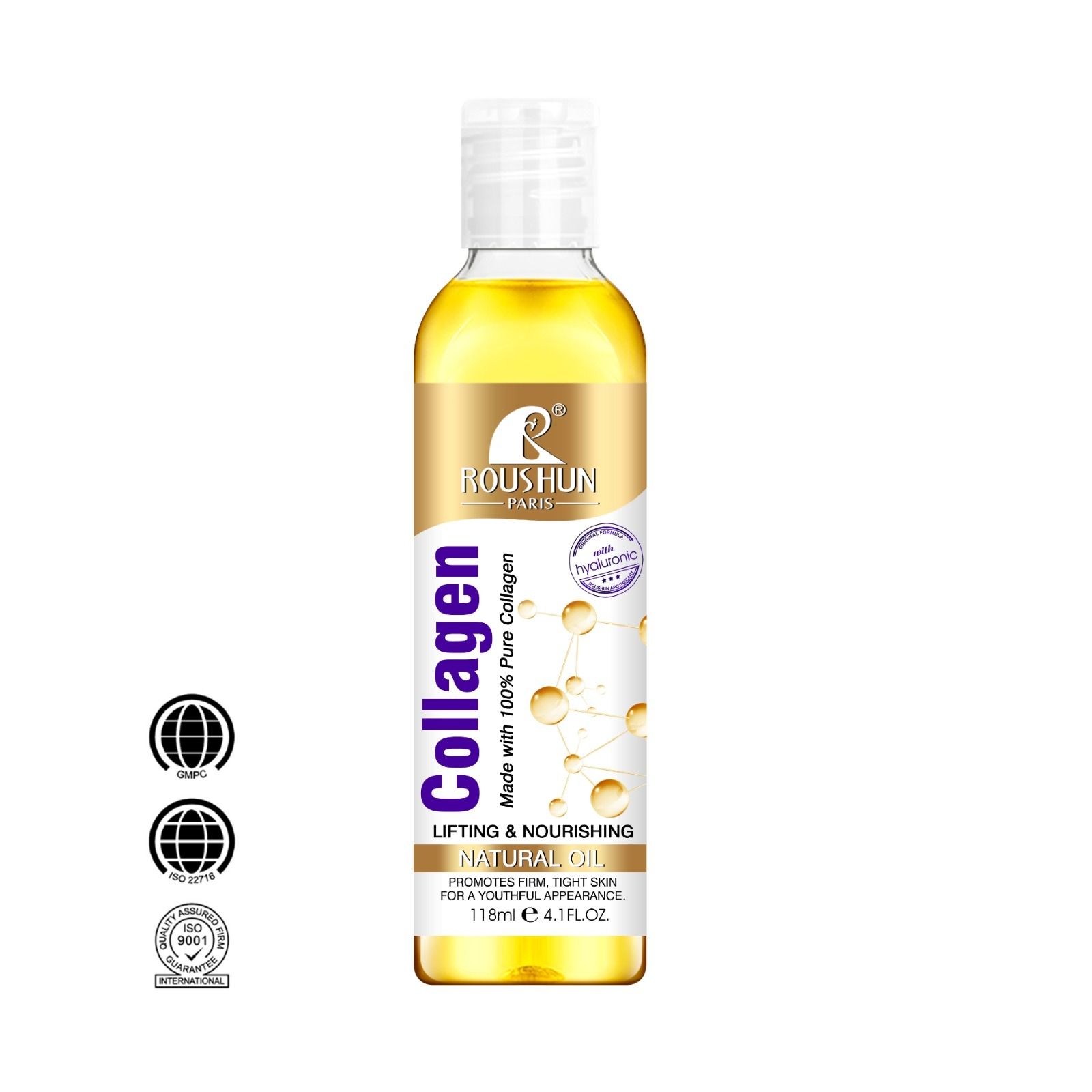 Roushun Collagen Body Oil Deep Moisturizing Nourishing Skin Repair Firming Anti Aging Body Care Lightweight Fast Absorbing Oil For Smooth Soft Glowing Skin With Collagen And Vitamin E 250ml