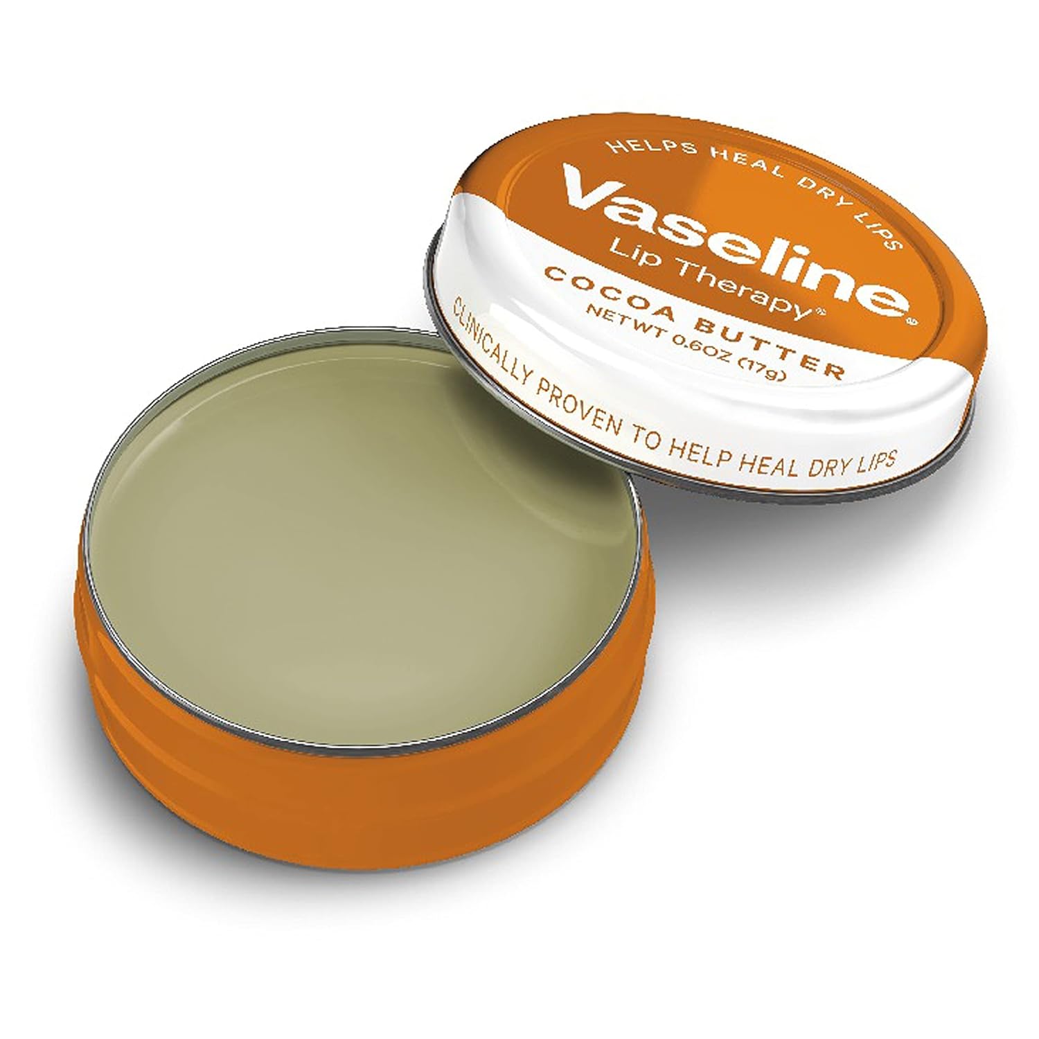 Vaseline Lip Therapy Lip Balm Tin, Cocoa Butter, 0.6 oz Made from pure Vaseline Jelly to lock in moisture Infused with rich cocoa butter and an appealing cocoa and vanilla scent