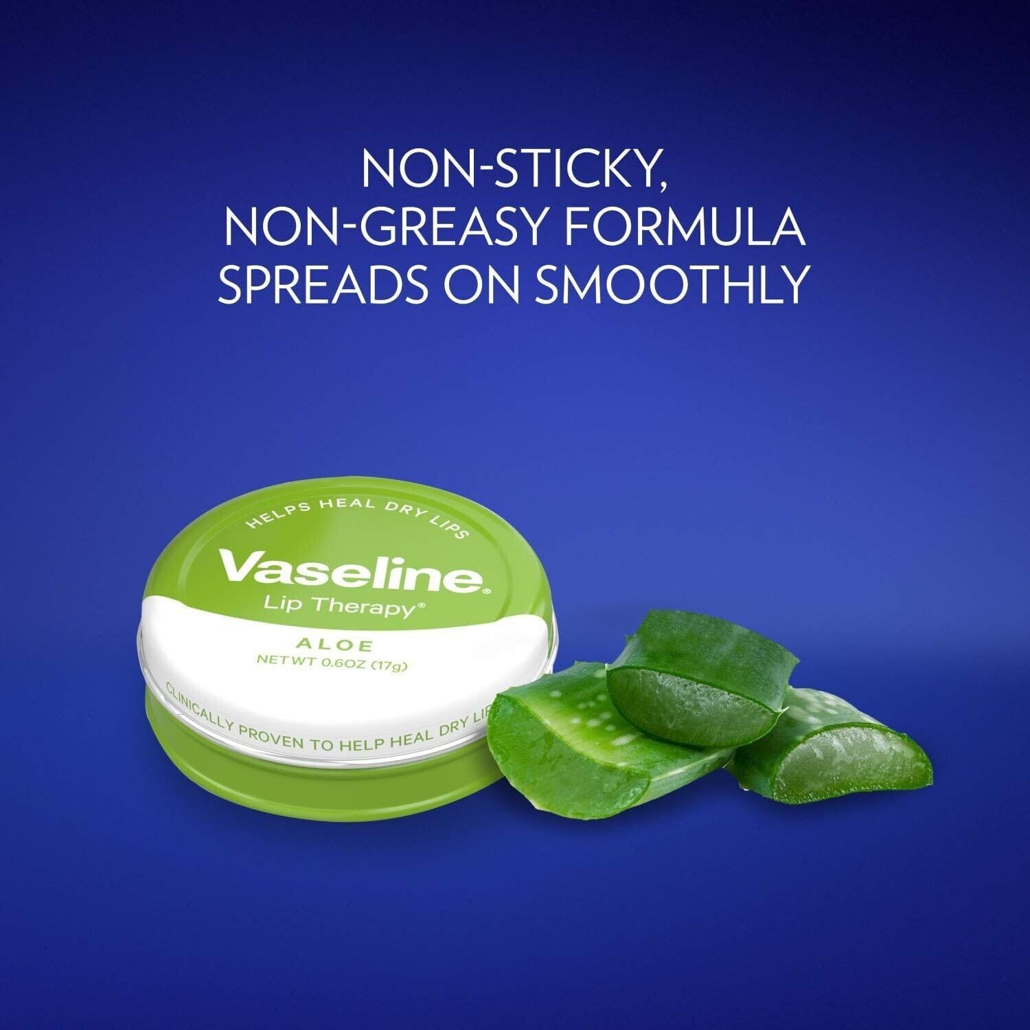 Vaseline Lip Therapy Aloe Vera 20g | Soothing Cooling Lip Balm | Deep Moisturizing Petroleum Jelly | Heals Dry Cracked Lips | Long-Lasting Hydration | Soft Smooth Lip Care Formula