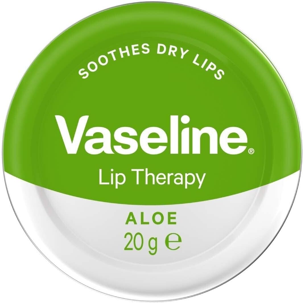 Vaseline Lip Therapy Aloe Vera 20g | Soothing Cooling Lip Balm | Deep Moisturizing Petroleum Jelly | Heals Dry Cracked Lips | Long-Lasting Hydration | Soft Smooth Lip Care Formula