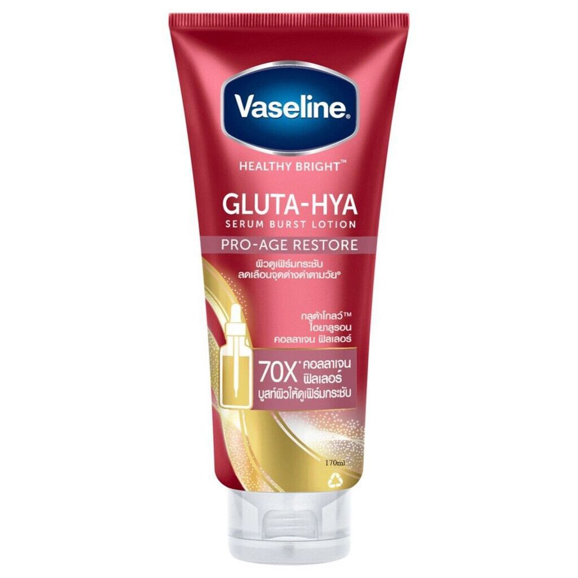 Vaseline 2-Pack Skincare Set – Cocoa Butter Body Lotion 400 ml + Gluta-Hya Pro-Age Serum-Burst Lotion 170 ml – Deep Nourish, Brighten & Firm Skin with Fast Absorption