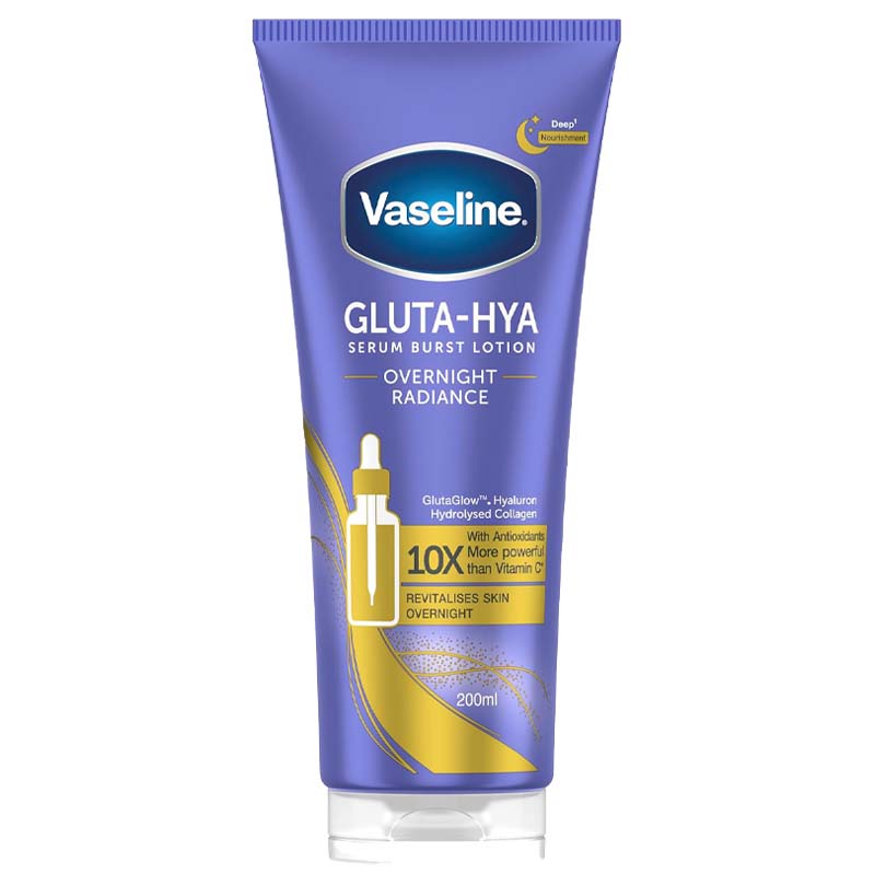3 Pack Vaseline Gluta-Hya Serum Burst Lotion  – Flawless Bright 330ml + Dewy Radiance 330ml + Overnight Radiance Repair 330ml – Brightening Body Lotion Trio with GlutaGlow, Hyaluron & Pro-Retinol