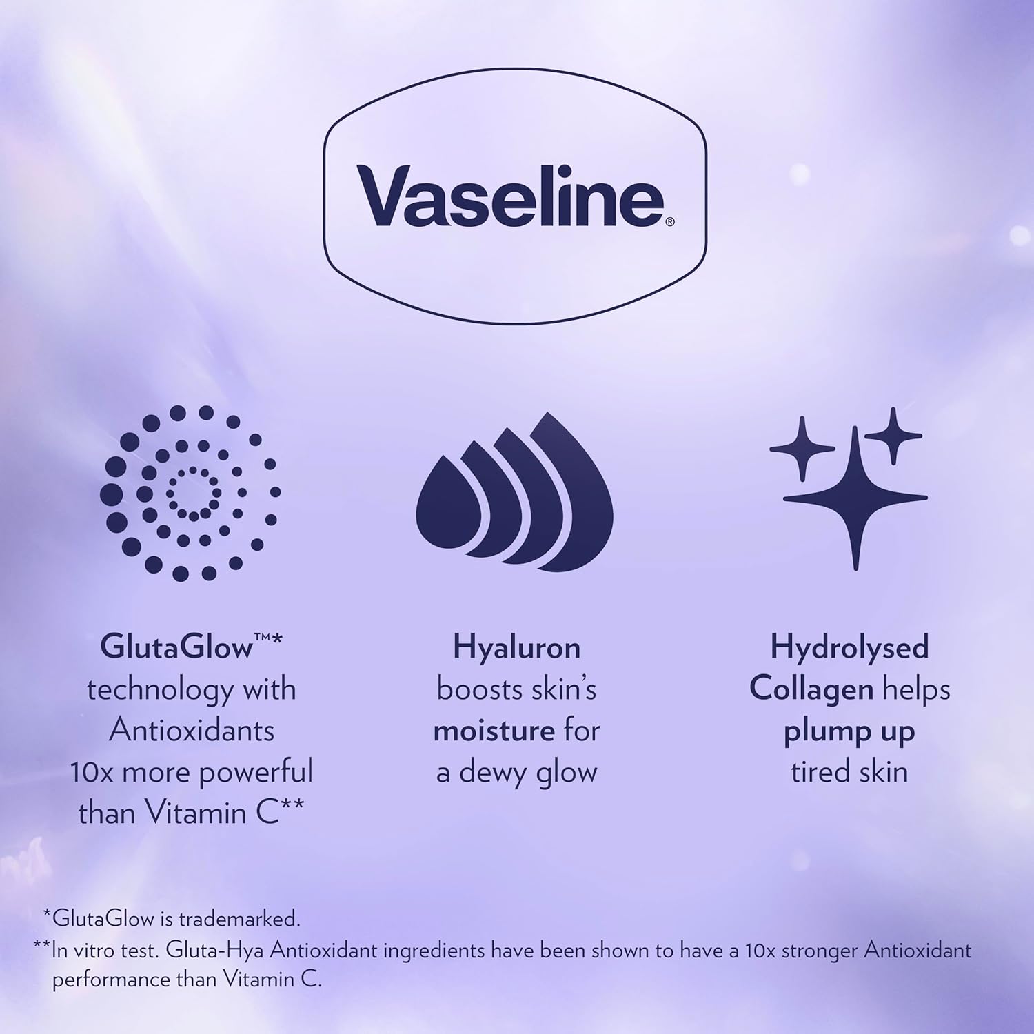 3 Pack Vaseline Gluta-Hya Serum Burst Lotion  – Flawless Bright 330ml + Dewy Radiance 330ml + Overnight Radiance Repair 330ml – Brightening Body Lotion Trio with GlutaGlow, Hyaluron & Pro-Retinol