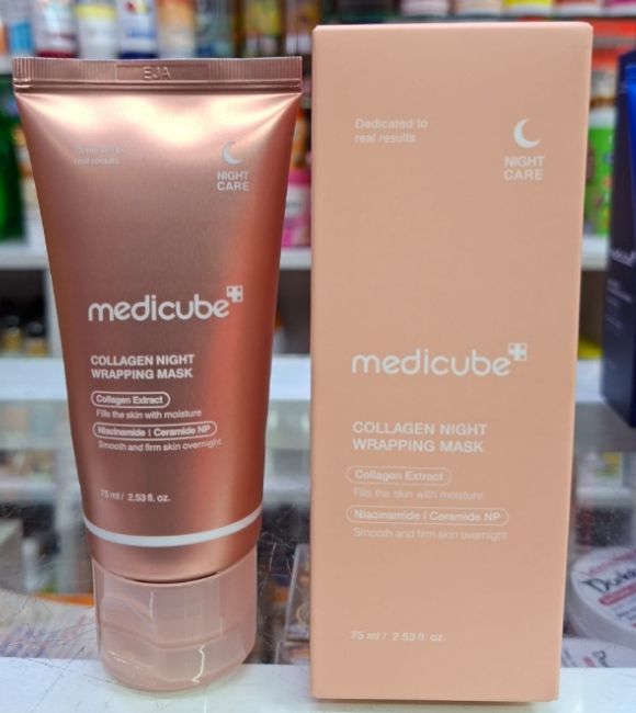 Medicube Collagen Night Wrapping Mask 75ml | Overnight Firming & Moisturizing Sleeping Mask, Collagen Extract, Niacinamide & Ceramide NP, Improves Elasticity, Smooth Plump Skin While You Sleep