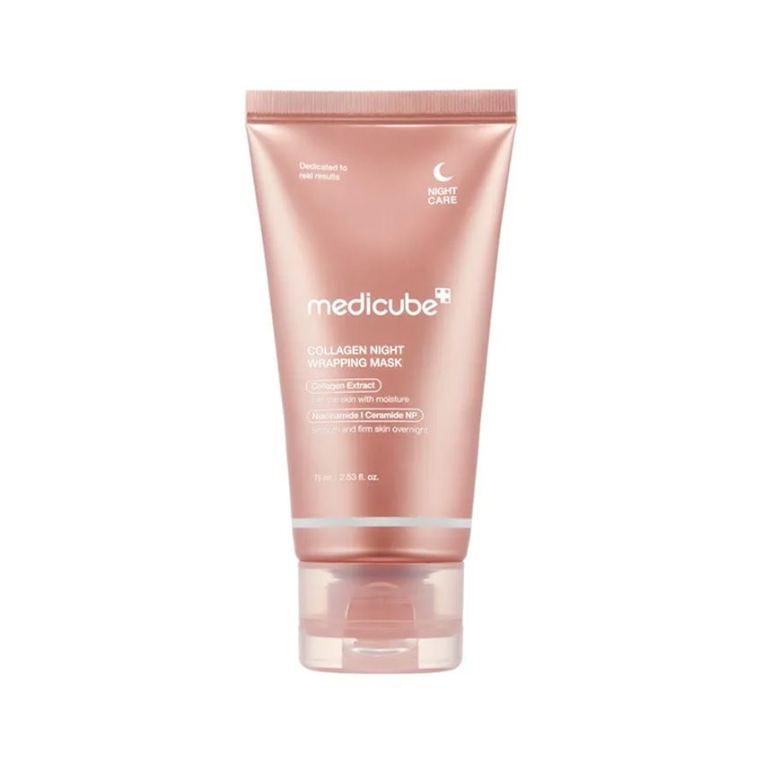 Medicube Collagen Night Wrapping Mask 75ml | Overnight Firming & Moisturizing Sleeping Mask, Collagen Extract, Niacinamide & Ceramide NP, Improves Elasticity, Smooth Plump Skin While You Sleep