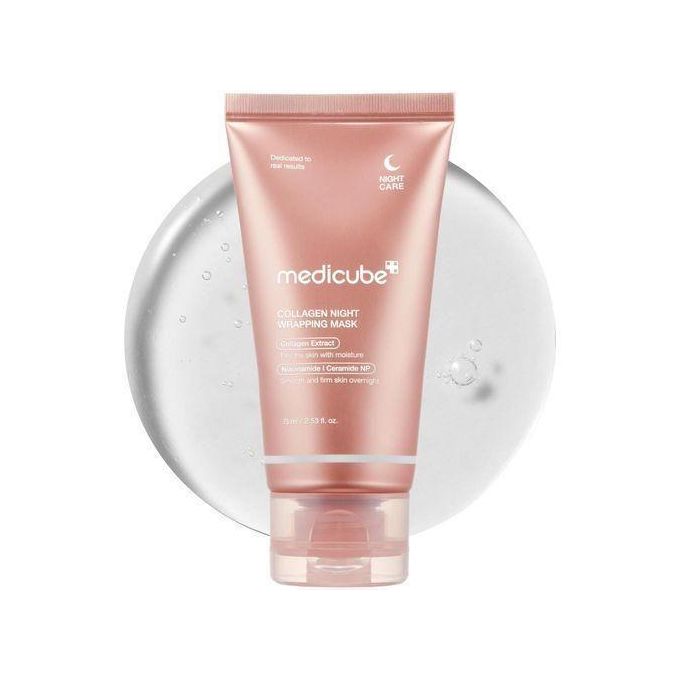 Medicube Collagen Night Wrapping Mask 75ml | Overnight Firming & Moisturizing Sleeping Mask, Collagen Extract, Niacinamide & Ceramide NP, Improves Elasticity, Smooth Plump Skin While You Sleep