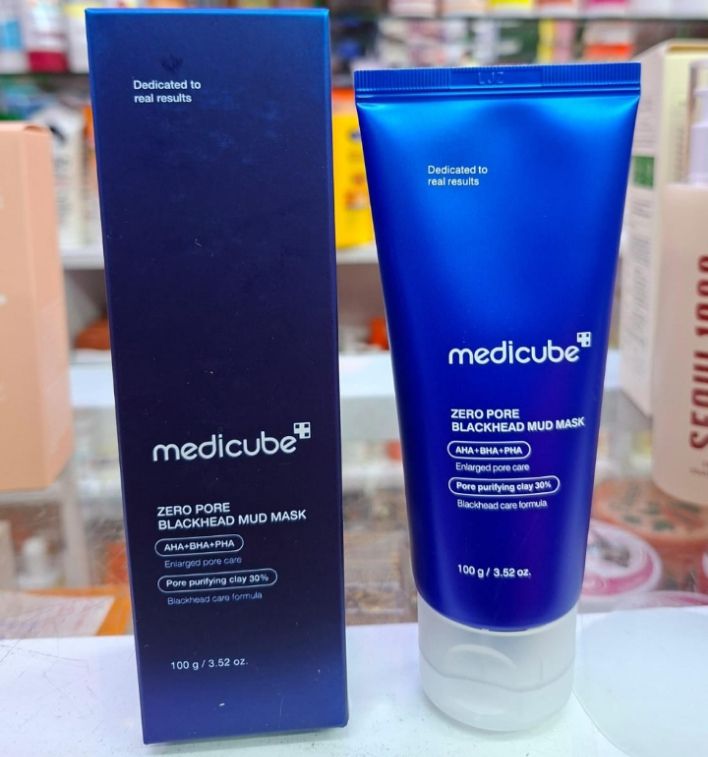 Medicube Zero Pore Blackhead Mud Mask 100g | AHA BHA PHA Clay Mask for Blackhead Removal, Enlarged Pore Care, Deep Cleansing & Oil Control, 30% Pore Purifying Formula