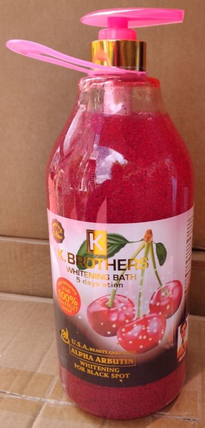 K-Brothers Whitening Bath 5 Days Action Alpha Arbutin Extra Whitening Body Wash Black Spot Correcting With 100% Pure Fruits Extract Skin Brightening Deep Cleansing Shower Gel Unisex
