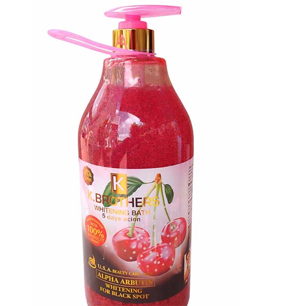 K-Brothers Whitening Bath 5 Days Action Alpha Arbutin Extra Whitening Body Wash Black Spot Correcting With 100% Pure Fruits Extract Skin Brightening Deep Cleansing Shower Gel Unisex