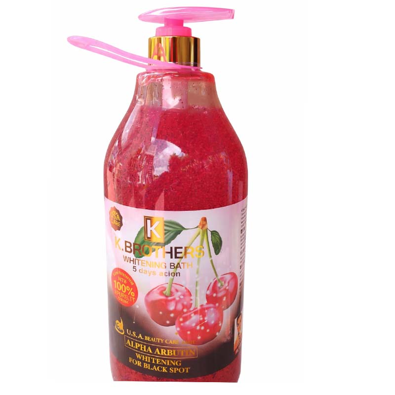 K-Brothers Whitening Bath 5 Days Action Alpha Arbutin Extra Whitening Body Wash Black Spot Correcting With 100% Pure Fruits Extract Skin Brightening Deep Cleansing Shower Gel Unisex