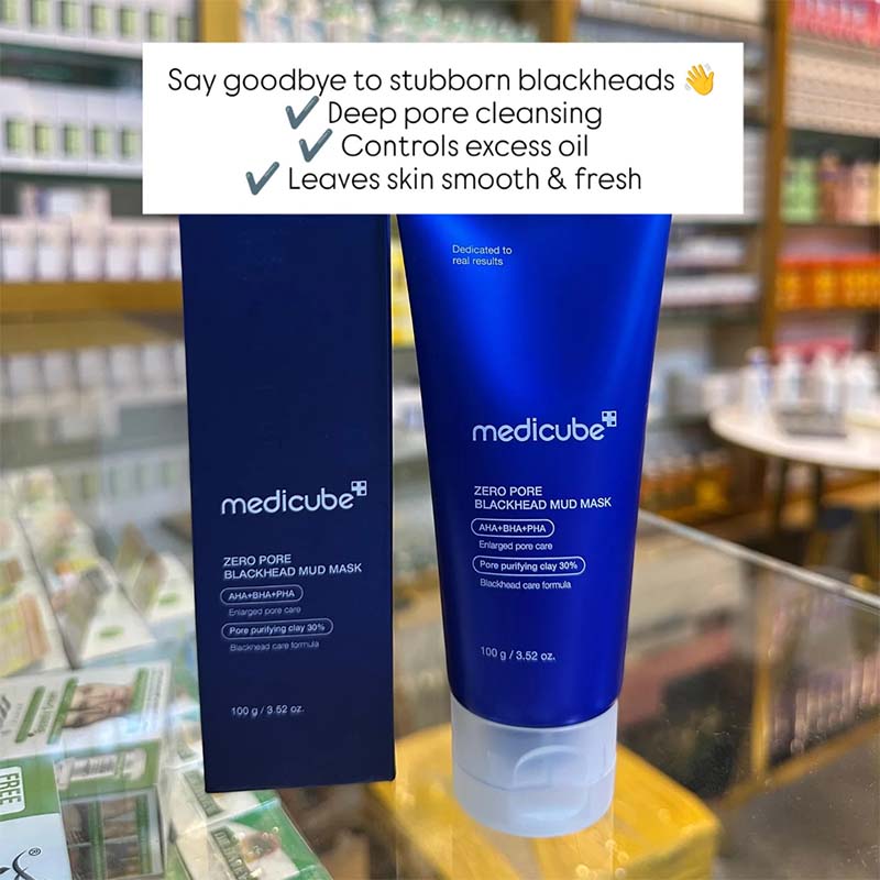 Medicube Zero Pore Blackhead Mud Mask 100g | AHA BHA PHA Clay Mask for Blackhead Removal, Enlarged Pore Care, Deep Cleansing & Oil Control, 30% Pore Purifying Formula