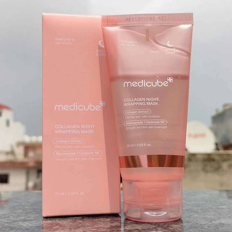 Medicube Collagen Night Wrapping Mask 75ml | Overnight Firming & Moisturizing Sleeping Mask, Collagen Extract, Niacinamide & Ceramide NP, Improves Elasticity, Smooth Plump Skin While You Sleep