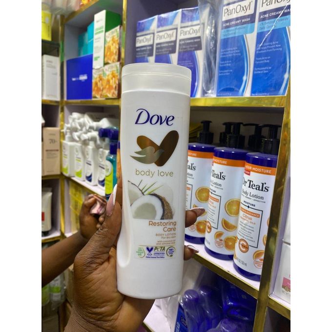 Dove Body Love Restoring Care Body Lotion With Coconut Oil And Almond Milk Deep Moisturizing Lotion For Dry Skin Long Lasting Hydration Smooth Soft Skin Fast Absorbing Non Greasy 400ml
