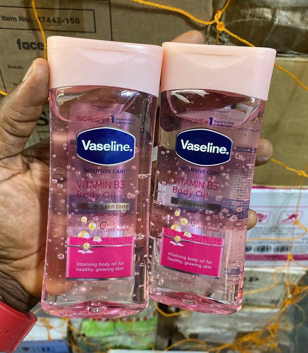 Vaseline Intensive Care Vitamin B3 Body Oil Moisturizing Revitalizing Skin Oil For Dry Skin Even Tone Nourishing Hydrating Body Care Oil Lightweight Non Greasy Daily Skin Care 200ml