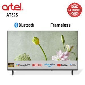 Artel 32" Frameless Smart Android TV Netflix Youtube With Bluetooth