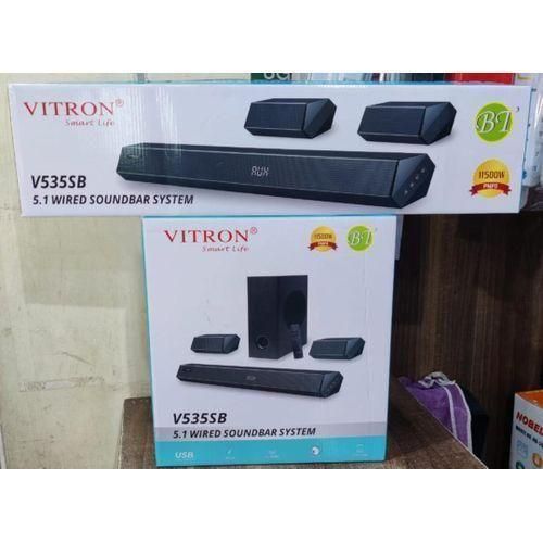 VITRON V535SB 5.1CH WIRED SOUNDBAR SYSTEM WITH SUBWOOFER,SATELLITE SPEAKERS 11500W PMPO