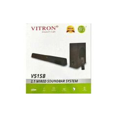 VITRON V51SB 2.1‑CHANNEL HIGH‑POWER HOME THEATRE SOUNDBAR SYSTEM WITH SUBWOOFER, USB, SD, AUX, AND BLUETOOTH SUPPORT