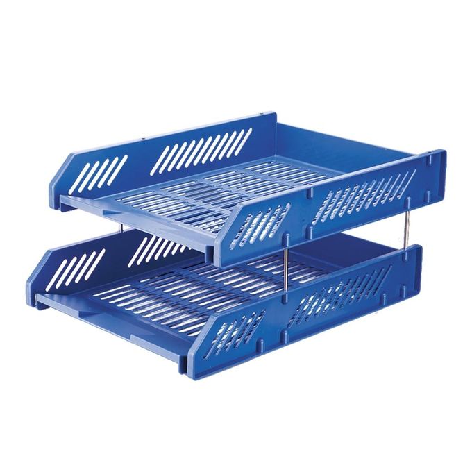 2 Tier document Trey Letter Tray Side Load, Desktop File Organizer