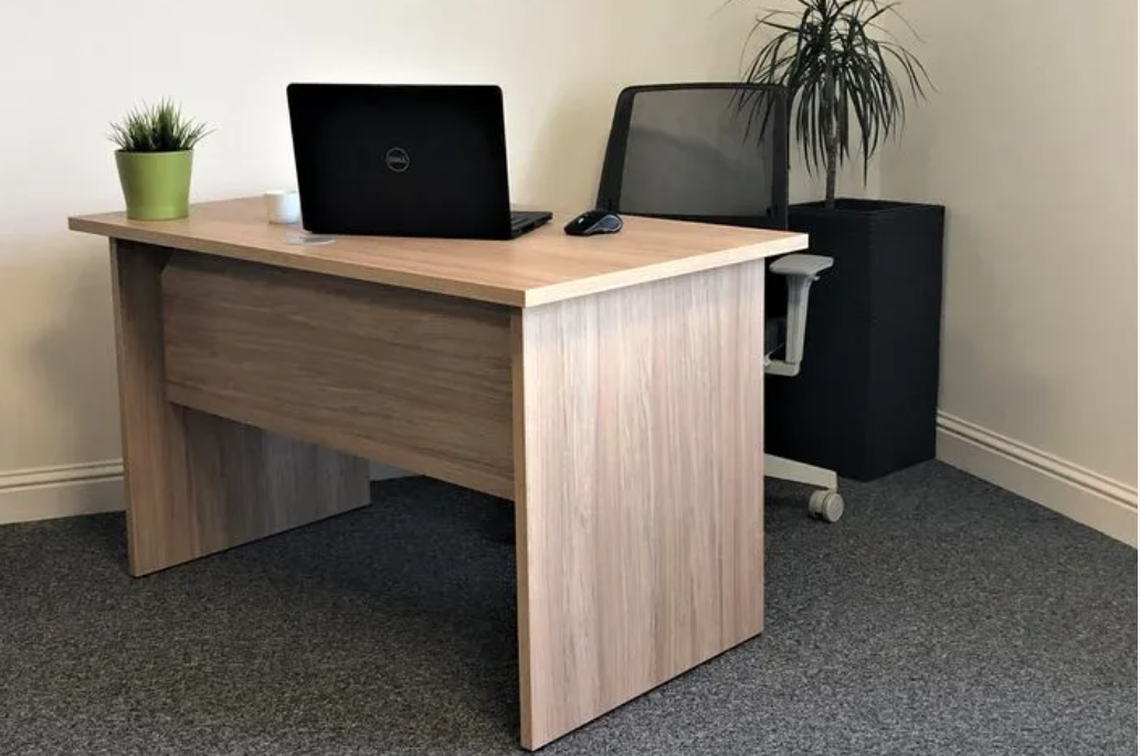 Minimalist 120cm study desk with drawers