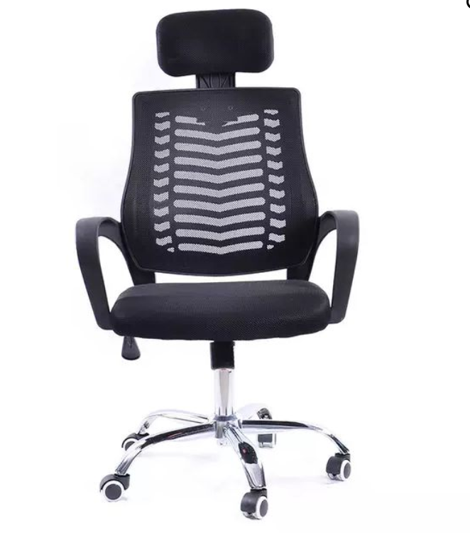 Secretarial Mesh Office Chair with Headrest.Ergonomic design for optimal comfort during extended periods of sitting High-quality mesh material promotes breathability and airflow Adjustable headrest