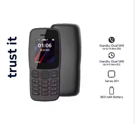 Nokia 106 (2018)- Original Nokia Phone 800 mAh 1.5" Dual SIM Cards Unlocked Cheap Durable Old Phone Classic Feature