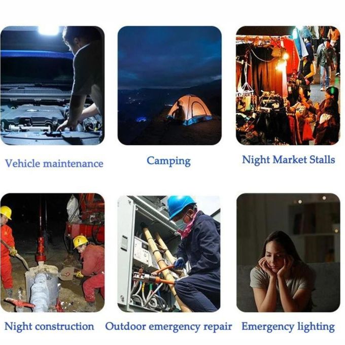 DP Rechargeable Bulb Portable Indoor/Outdoor Waterproof Super Brightness ABS Plastic Housing Phone Power Bank Charge Led Solar Bulb With Hanging Hook