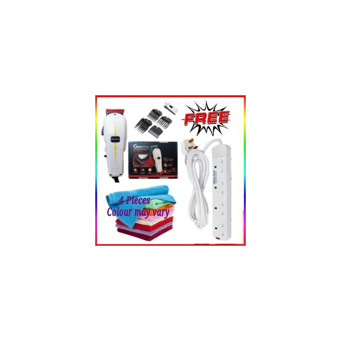 Geemy Affordable Barber Shaving Machine-Kinyozi + Free 4 Way Power Extension & Face Towels