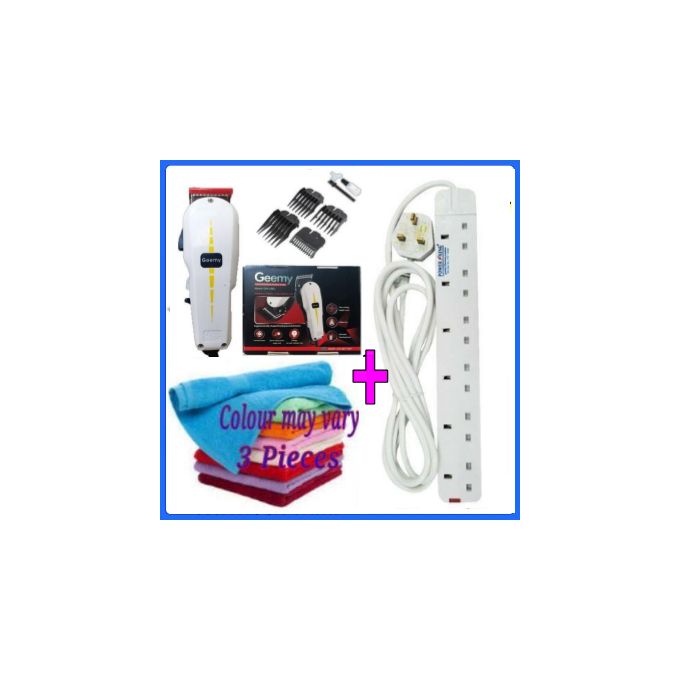 Geemy Barbershop professional balding hair cut kinyozi machine shaver - New Professional Hair Pro Shaving Machine/kinyozi + Face Towel & 6 Way Gift