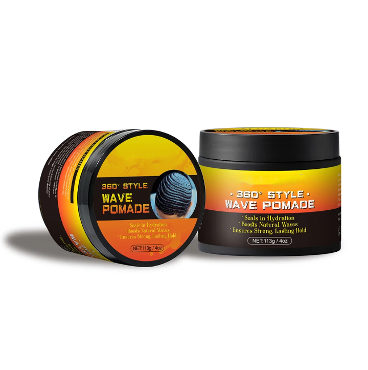 Silky Durags for Men Wave Pomade Strong Hold Easy Wash 360 Wave Training Hair Cream, Waves Grease for Men Promotes Layered Waves Silky Satin Durag Extra Long Tails Wave Brushe Silky Durag Wave Cap Set