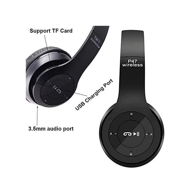 Black Silky Durag with Bonus Wireless Headphones