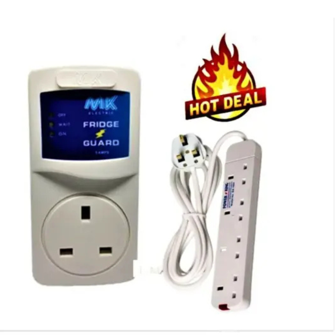 MK fridge guard + free 4 way extension,original surge protector fridge guard for fridges and other home equipments