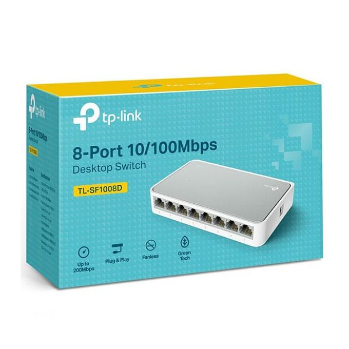 TP-Link 8 Port Wired Internet Switch | LAN Splitter | Office & Home WiFi Router Hub | TP-Link 8 Port Desktop Switch | Fast Ethernet LAN Hub | Network Router Splitter for Home & Office