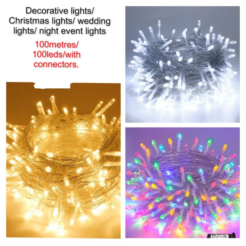 LED string lights, also known as fairy lights or Christmas lights.
These are a series of small light-emitting diodes (LEDs) connected by a flexible wire. They are commonly used for decorative purposes