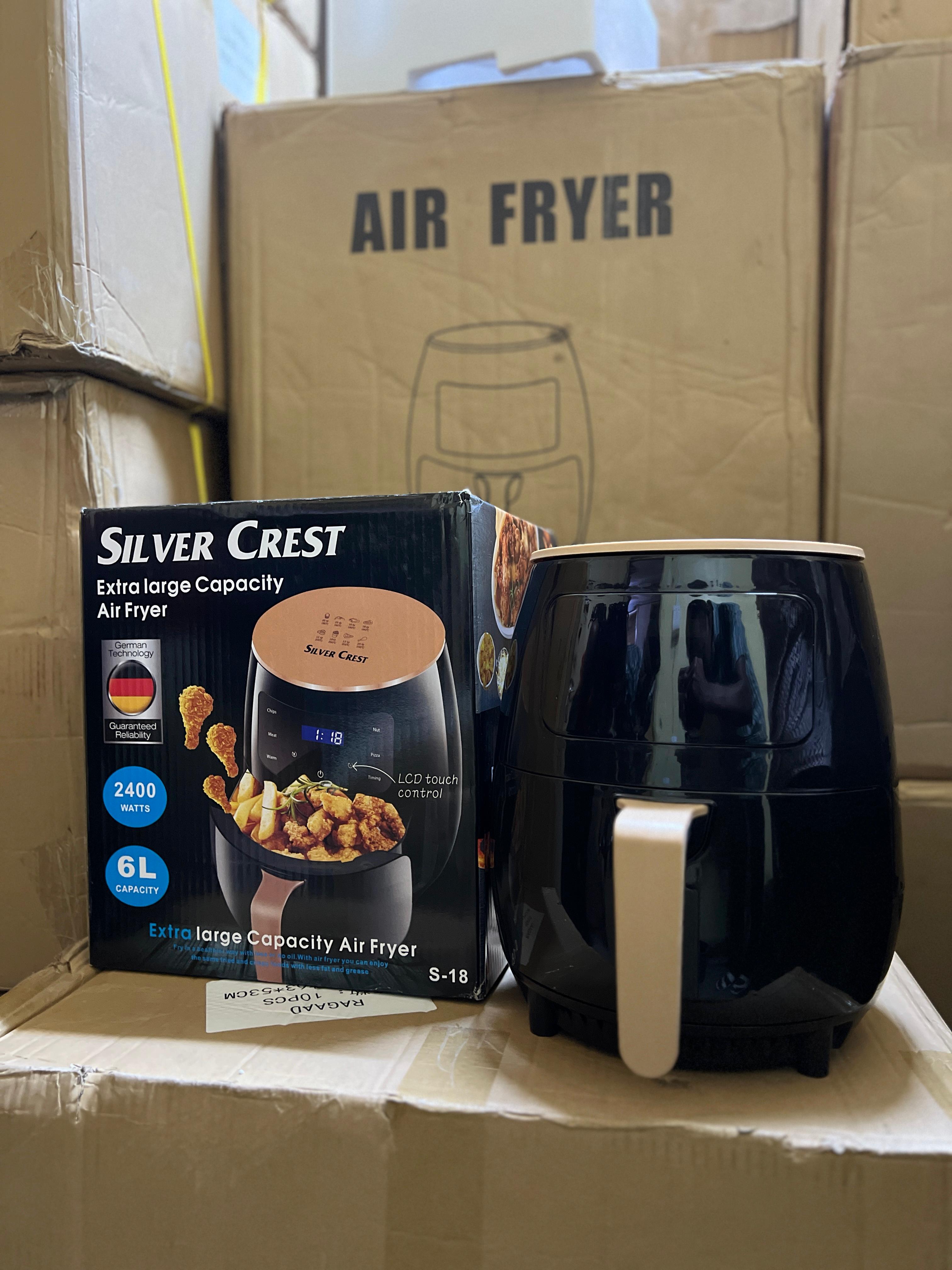 silver crest Electric digital Air Fryer Oven Cooker with Temperature and Time Control Dishwasher Non-stick Basket LED Digital Touch Screen