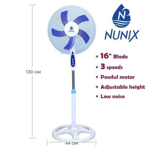 💯🥰RESTOCKED AT AN OFFER PRICE👏🎁Nunix Top Quality Free Standing Fan With Steel Blade 16 inch - recommended.3 speed, Special design fan blade & powerful motor for strong air delivery. Quiet operatio