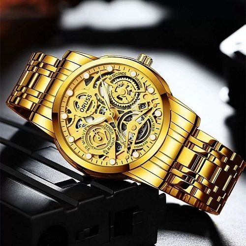 Large Dial Watches for Men Waterproof Mens Watch Calendar Fashion Business Watch
