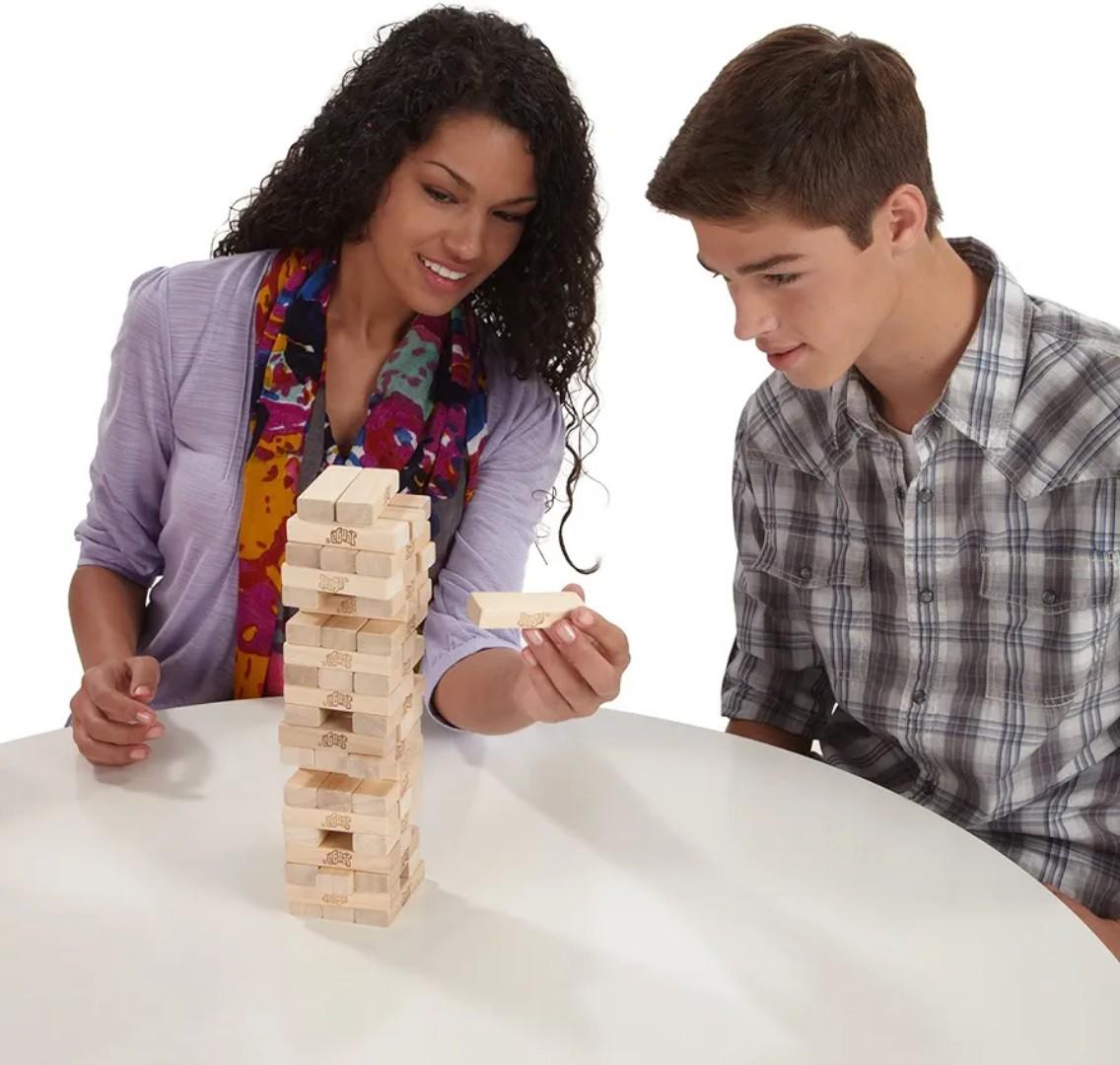 Jenga building game + FREE these cards will get you drunk card game